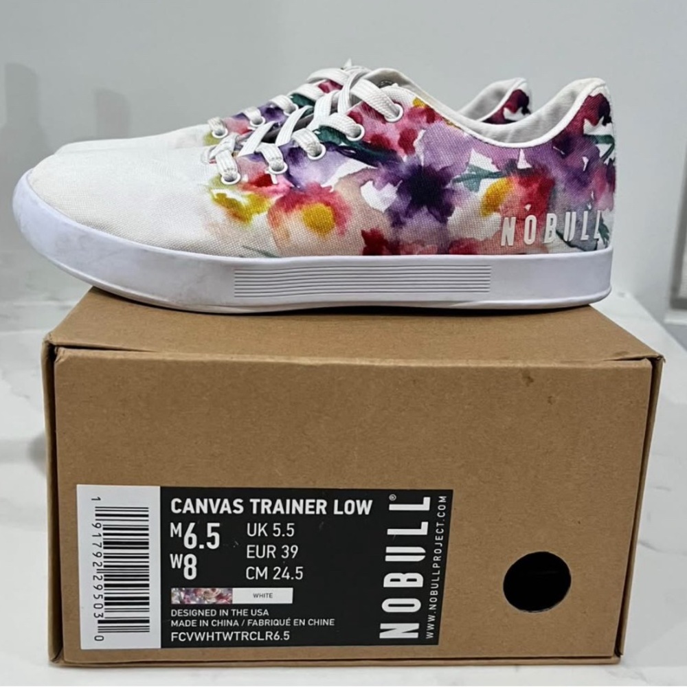 NOBULL Multicolor Floral Canvas Trainers women’s size 8